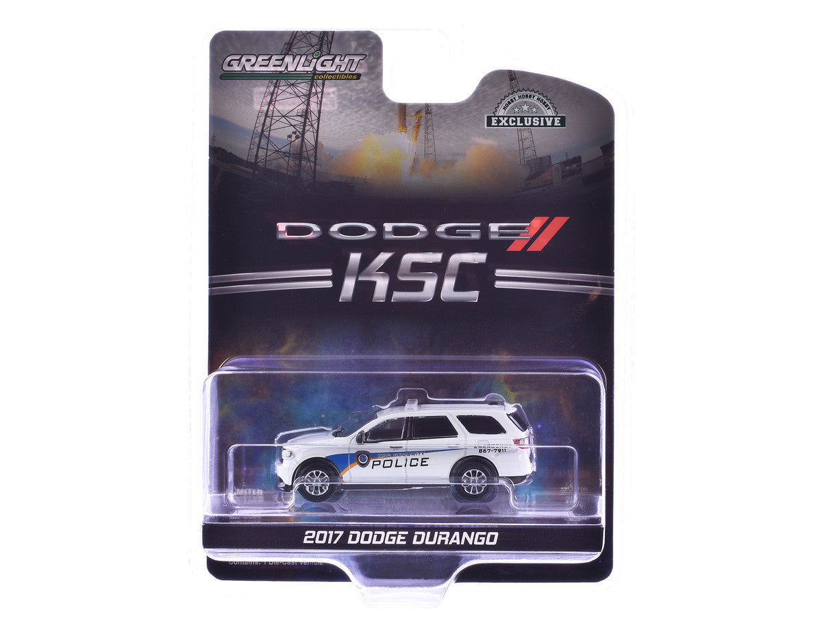 2017 Dodge Durango "Kennedy Space Center (KSC) Security Police Traffic Enforcement" White with Graphics "Hobby Exclusive" Series 1/64 Diecast Model Car by Greenlight-1