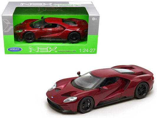 2017 Ford GT Red 1/24 - 1/27 Diecast Model Car by Welly-0