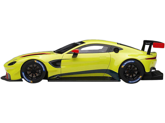 2018 Aston Martin Vantage GTE Le Mans PRO Presentation Car Lemon Green Metallic with Carbon and Red Accents ’Aston