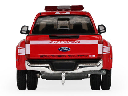 2018 Ford F-350 Pickup Truck "Los Angeles Fire Department" Red with White Stripes "Fire & Rescue" Series #5 1/64 Diecast Model Car by Greenlight-2