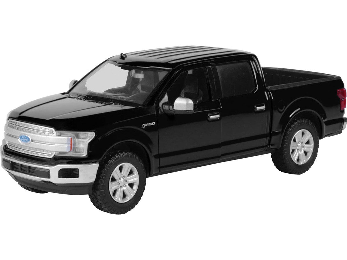 2019 Ford F-150 Lariat Crew Cab Pickup Truck Black 1/27 Diecast Model Car by Motormax-1
