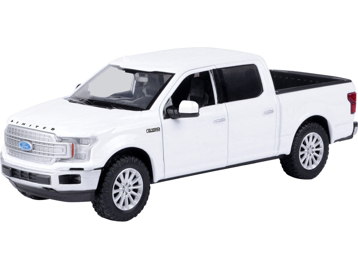 2019 Ford F-150 Limited Crew Cab Pickup Truck White 1/27 Diecast Model Car by Motormax-1