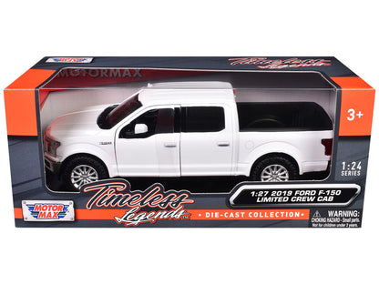 2019 Ford F-150 Limited Crew Cab Pickup Truck White 1/27 Diecast Model Car by Motormax-2