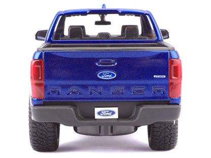 2019 Ford Ranger Lariat Sport Pickup Truck Dark Blue Metallic 1/27 Diecast Model Car by Maisto-3