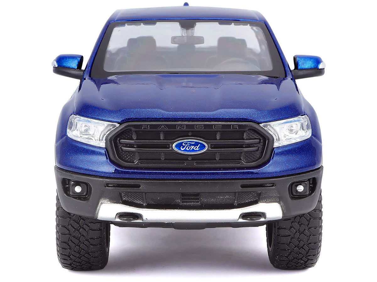 2019 Ford Ranger Lariat Sport Pickup Truck Dark Blue Metallic 1/27 Diecast Model Car by Maisto-2