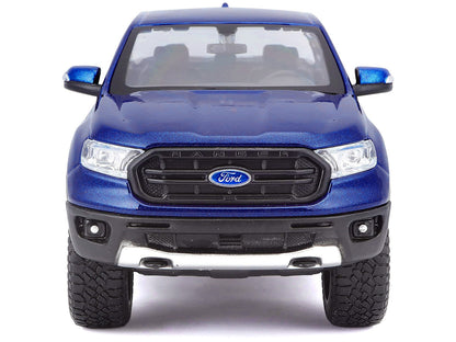 2019 Ford Ranger Lariat Sport Pickup Truck Dark Blue Metallic 1/27 Diecast Model Car by Maisto-2