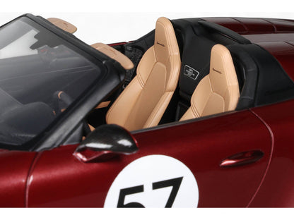 2019 Porsche 911 (991.2) Speedster #57 "Heritage Edition" Cherry Red Metallic 1/18 Model Car by GT Spirit-2
