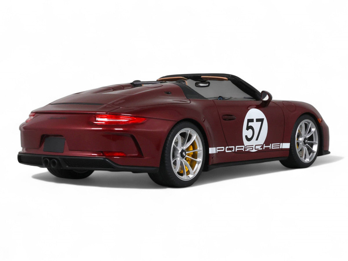2019 Porsche 911 (991.2) Speedster #57 "Heritage Edition" Cherry Red Metallic 1/18 Model Car by GT Spirit-3