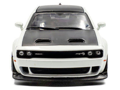 2020 Dodge Challenger SRT Hellcat Redeye Widebody White Knuckle with Matt Black Hood and Top 1/43 Diecast Model Car by Solido-3