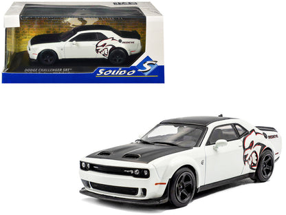 2020 Dodge Challenger SRT Hellcat Redeye Widebody White Knuckle with Matt Black Hood and Top 1/43 Diecast Model Car by Solido-4