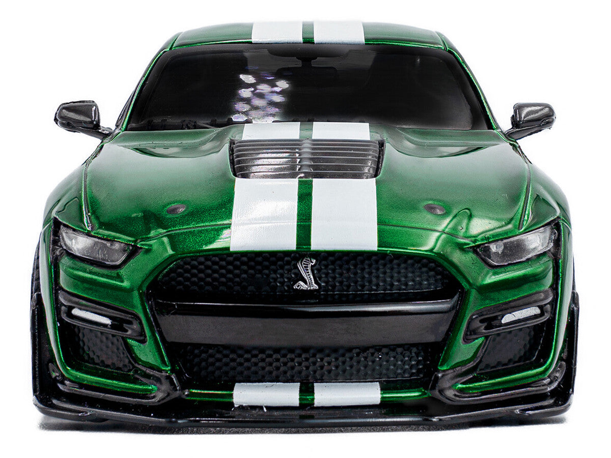 2020 Ford Mustang Shelby GT500 Fast Track Eruption Green Metallic with White Stripes 1/43 Diecast Model Car by Solido-3