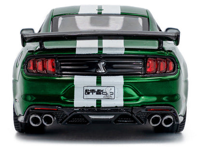 2020 Ford Mustang Shelby GT500 Fast Track Eruption Green Metallic with White Stripes 1/43 Diecast Model Car by Solido-2