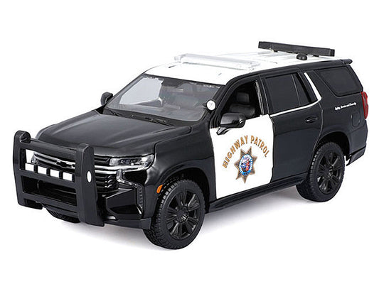 2021 Chevrolet Tahoe ’California Highway Patrol’ Black and White ’Authority’ ’Maisto Design’ Series 1/26 Diecast Model