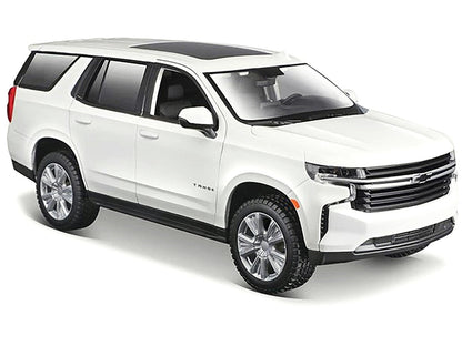 2021 Chevrolet Tahoe White with Sunroof "Special Edition" 1/26 Diecast Model Car by Maisto-1