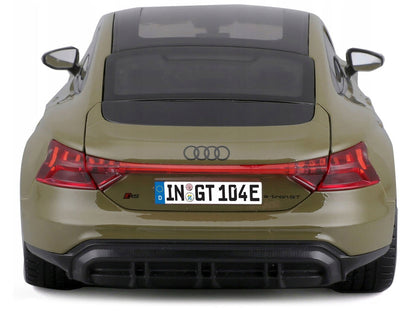 2022 Audi RS e-tron GT Dark Green with Sunroof 1/18 Diecast Model Car by Bburago-4