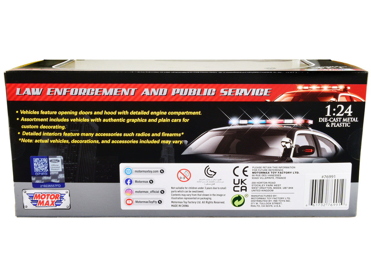 2022 Ford Police Interceptor Utility "RCMP (Royal Canadian Mounted Police)" White 1/24 Diecast Model Car by Motormax-1