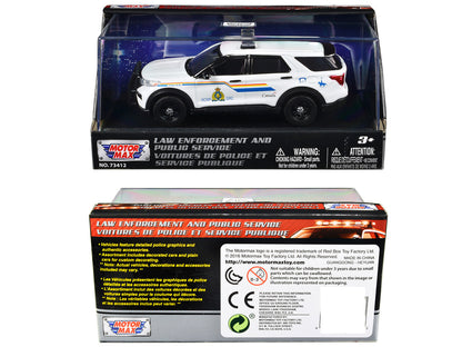 2022 Ford Police Interceptor Utility "RCMP (Royal Canadian Mounted Police)" White "Law Enforcement and Public Service" Series 1/43 Diecast Model Car by Motormax-2