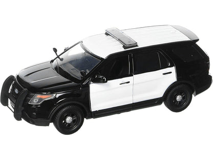 2022 Ford Police Interceptor Utility Unmarked Black and White 1/24 Diecast Model Car by Motormax-0