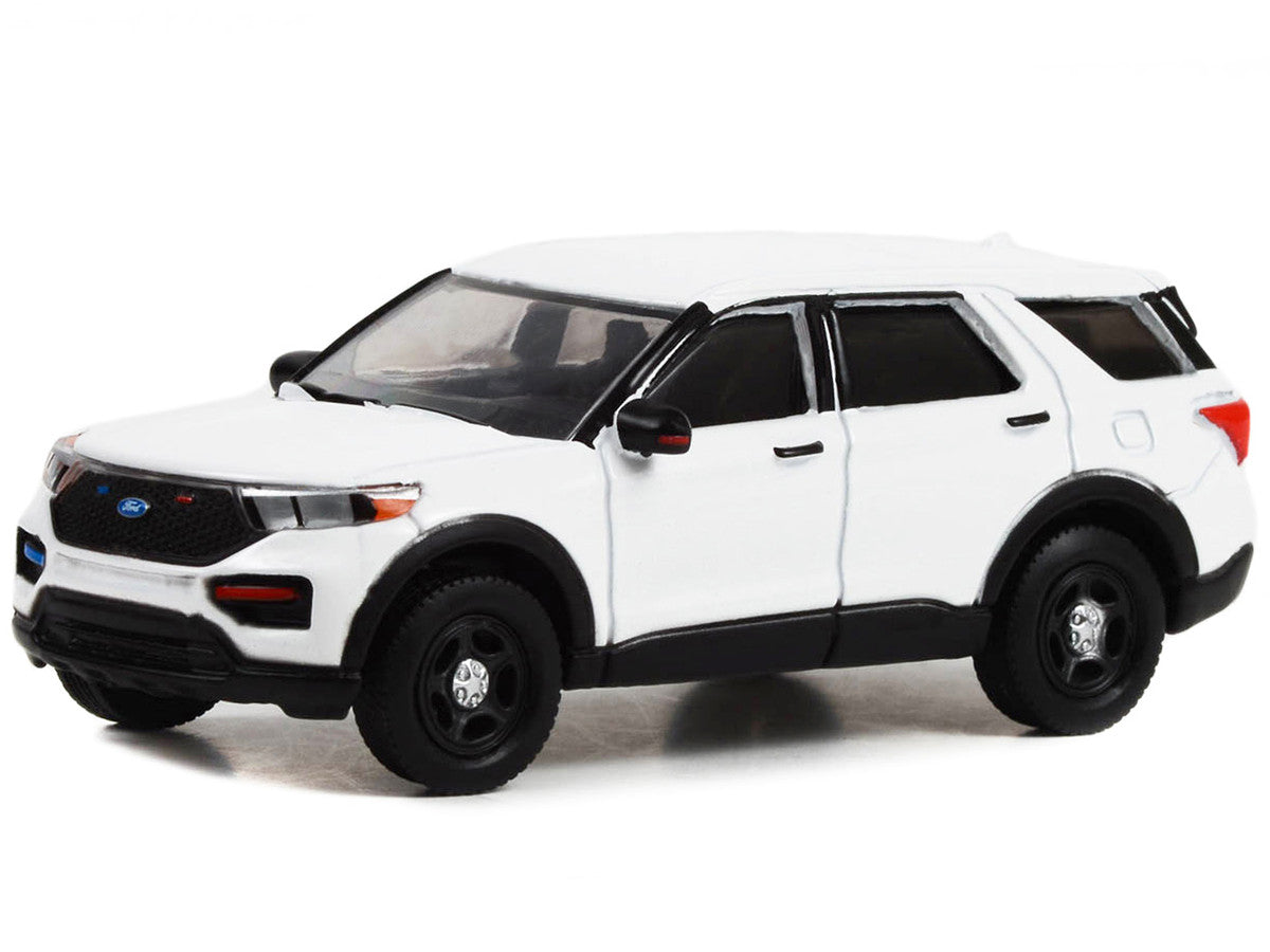 2022 Ford Police Interceptor Utility White "Hot Pursuit" "Hobby Exclusive" Series 1/64 Diecast Model Car by Greenlight-1