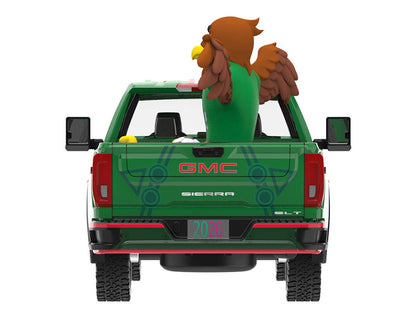 2022 GMC Sierra 3500 HD Pickup Truck Green with Mexican Soccer Graphics with Eagle Figure "International Soccer Celebration '26" Series 1/64 Diecast Model Car by Greenlight-1