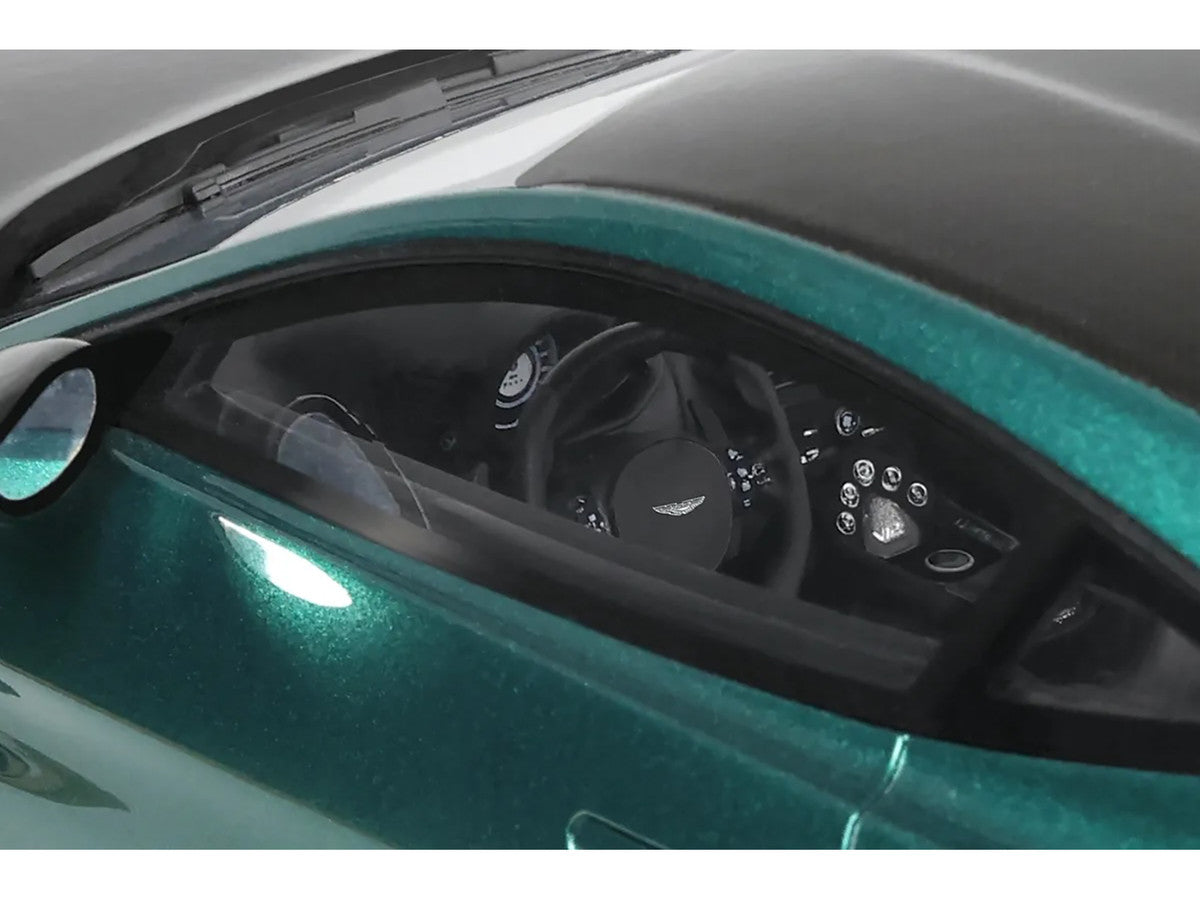 2023 Aston Martin Vantage V12 British Racing Green with Black Hood and Top 1/18 Model Car by GT Spirit-2