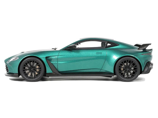 2023 Aston Martin Vantage V12 British Racing Green with Black Hood and Top 1/18 Model Car by GT Spirit-0