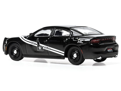 2023 Dodge Charger Pursuit "Idaho State Police" Black with White Stripes 1/64 Diecast Model by IXO Models-1