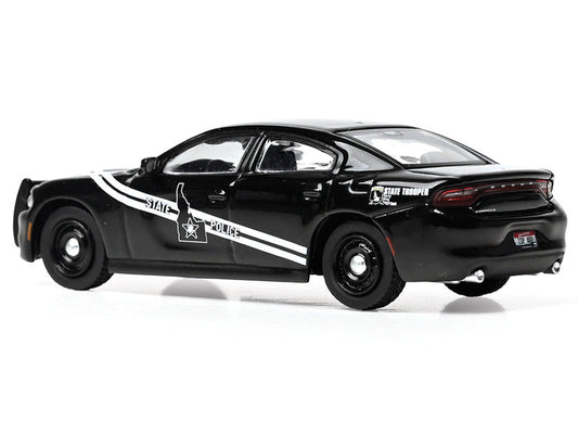 2023 Dodge Charger Pursuit "Idaho State Police" Black with White Stripes 1/64 Diecast Model by IXO Models-1