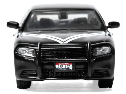 2023 Dodge Charger Pursuit "Idaho State Police" Black with White Stripes 1/64 Diecast Model by IXO Models-2