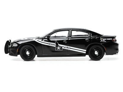 2023 Dodge Charger Pursuit "Idaho State Police" Black with White Stripes 1/64 Diecast Model by IXO Models-0