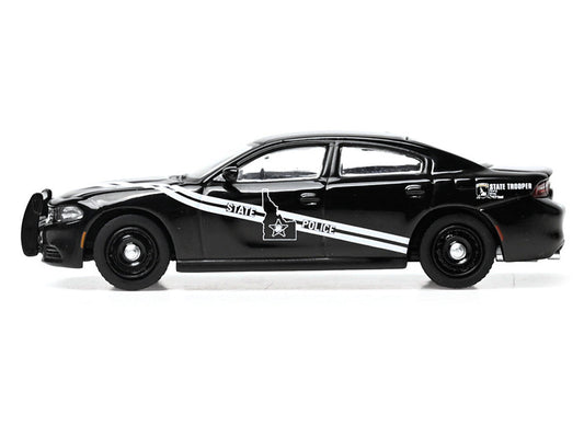 2023 Dodge Charger Pursuit "Idaho State Police" Black with White Stripes 1/64 Diecast Model by IXO Models-0
