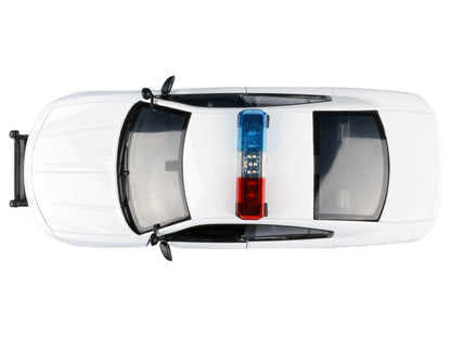 2023 Dodge Charger Pursuit Police Car Unmarked White with Flashing Light Bar Front and Rear Lights and 2 Sounds "Builder's Kit" 1/24 Diecast Model Car by Motormax-1