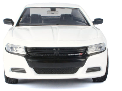 2023 Dodge Charger Pursuit Police Car White "Custom Builder's Kit - Law Enforcement and Public Service" Series 1/24 Diecast Model Car by Motormax-2