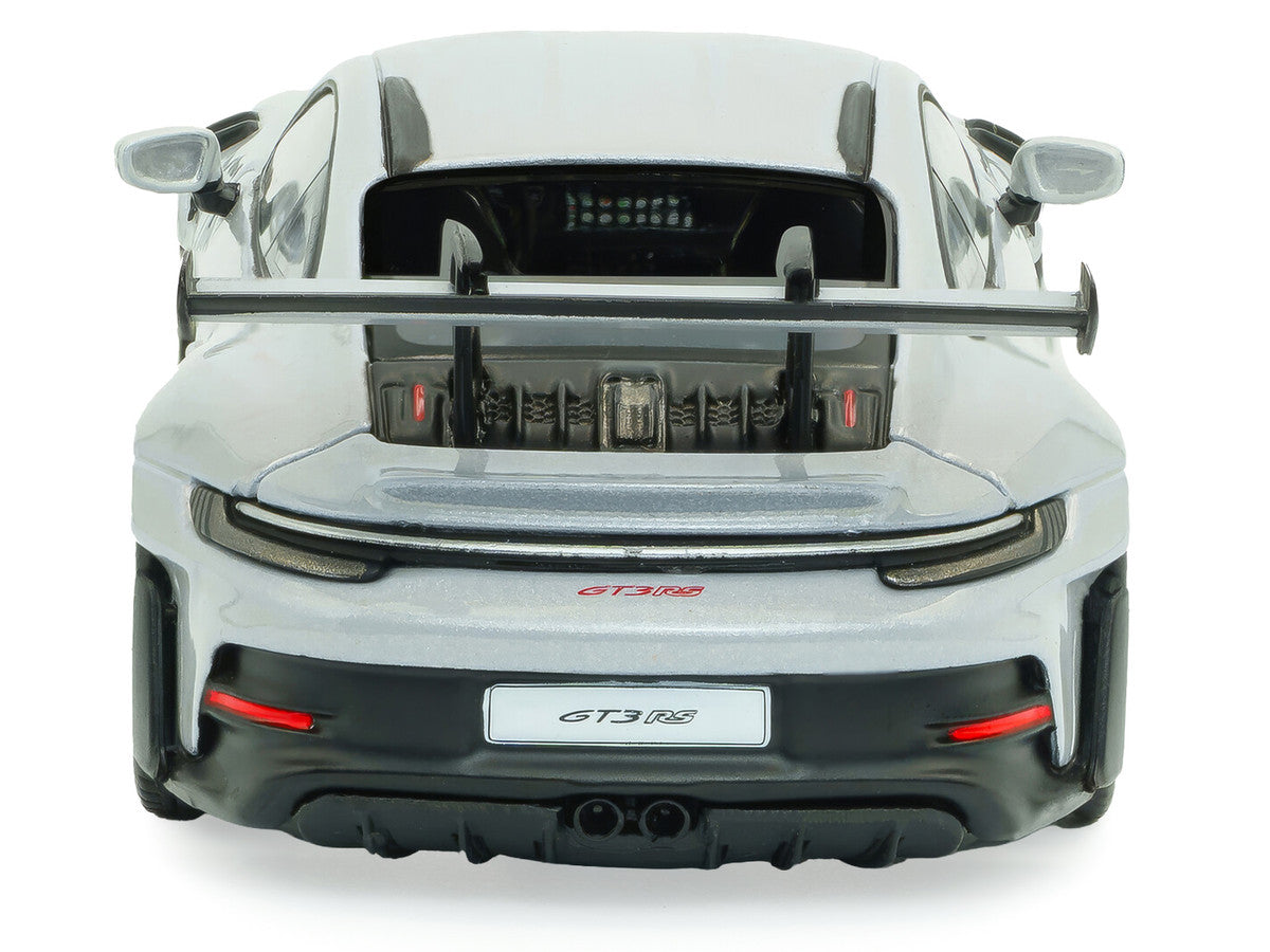 2023 Porsche 911 (992) GT3 RS Ice Gray Metallic with Pyro Red Stripes 1/43 Diecast Model Car by Solido-3