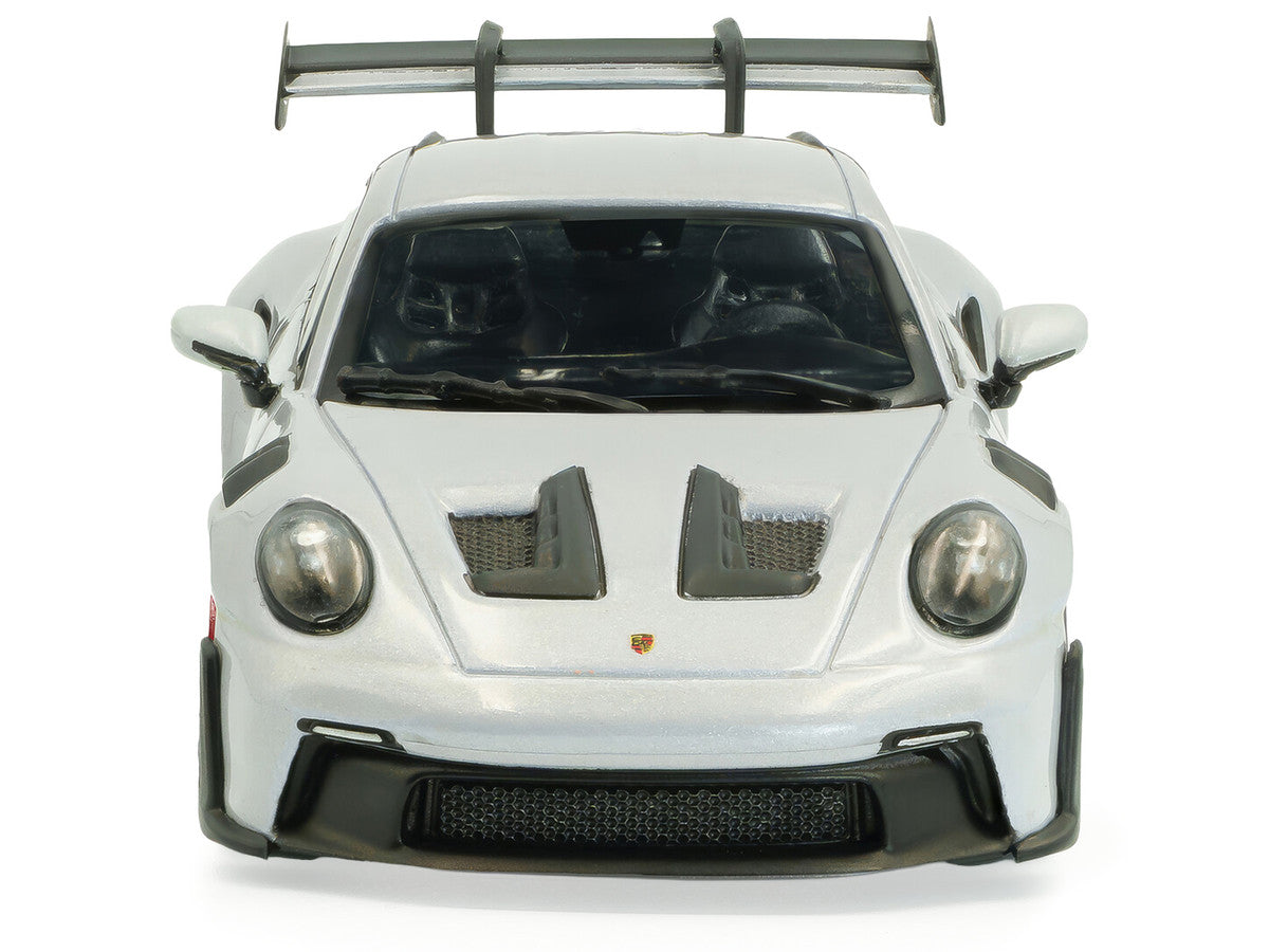 2023 Porsche 911 (992) GT3 RS Ice Gray Metallic with Pyro Red Stripes 1/43 Diecast Model Car by Solido-2