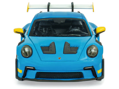 2023 Porsche 911 (992) GT3 RS "Tribute to 24 Hours of Daytona 2003" Riviera Blue with Yellow Stripes 1/43 Diecast Model Car by Solido-0