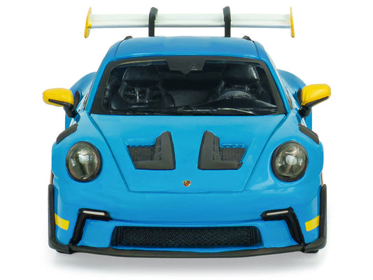2023 Porsche 911 (992) GT3 RS "Tribute to 24 Hours of Daytona 2003" Riviera Blue with Yellow Stripes 1/43 Diecast Model Car by Solido-0