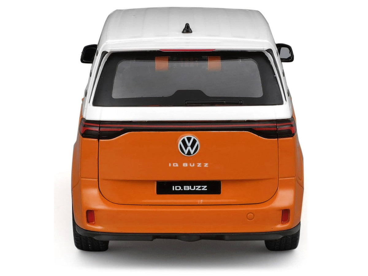 2023 Volkswagen ID. Buzz Van Orange and White "Special Edition" Series 1/24 Diecast Model Car by Maisto-1