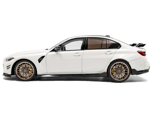 2024 BMW M3 Competition Alpine White with Carbon Top 1/18 Diecast Model Car by Solido-0