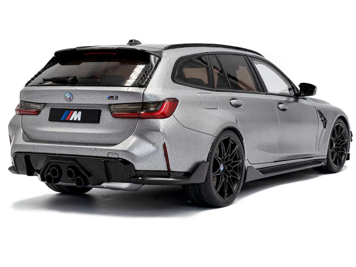 2024 BMW M3 Competition M xDrive Touring Frozen Pure Gray Metallic with Black Top 1/18 Diecast Model Car by Solido-3