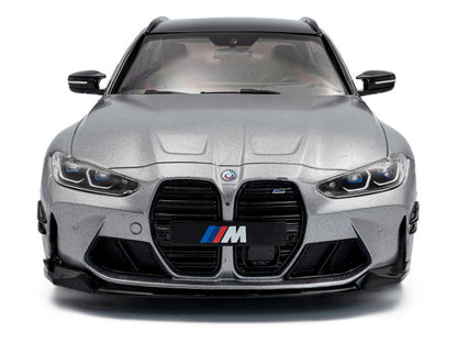 2024 BMW M3 Competition M xDrive Touring Frozen Pure Gray Metallic with Black Top 1/18 Diecast Model Car by Solido-4