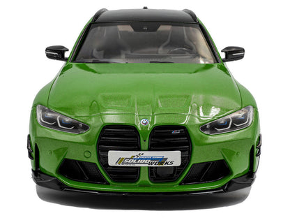 2024 BMW M3 Competition M xDrive Touring Green Metallic with Black Top 1/18 Diecast Model Car by Solido-2