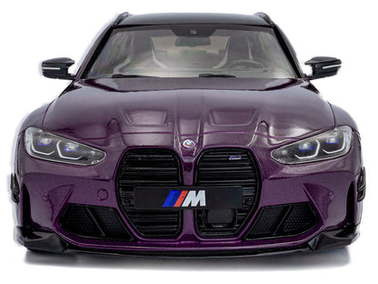 2024 BMW M3 Competition M xDrive Touring Twilight Purple Pearl Metallic with Black Top 1/18 Diecast Model Car by Solido-3