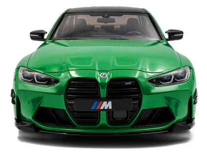 2024 BMW M3 Competition Signal Green with Carbon Top 1/18 Diecast Model Car by Solido-3
