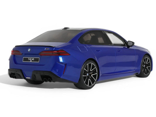 2024 BMW M5 (G90) Marina Bay Blue Metallic with Black Top 1/18 Model Car by GT Spirit-3