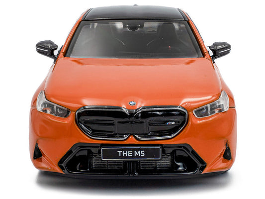 2024 BMW M5 Sedan Fire Orange III with Black Top 1/43 Diecast Model Car by Solido-1
