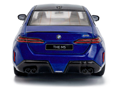 2024 BMW M5 Sedan Marina Bay Blue Metallic with Black Top 1/43 Diecast Model Car by Solido-2