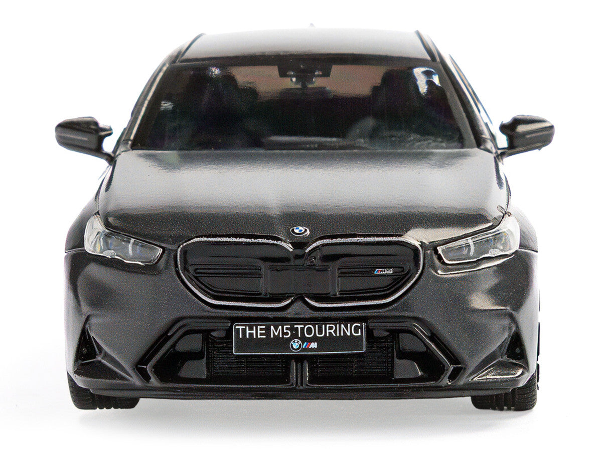 2024 BMW M5 Touring Frozen Deep Gray Metallic with Black Top 1/43 Diecast Model Car by Solido-1