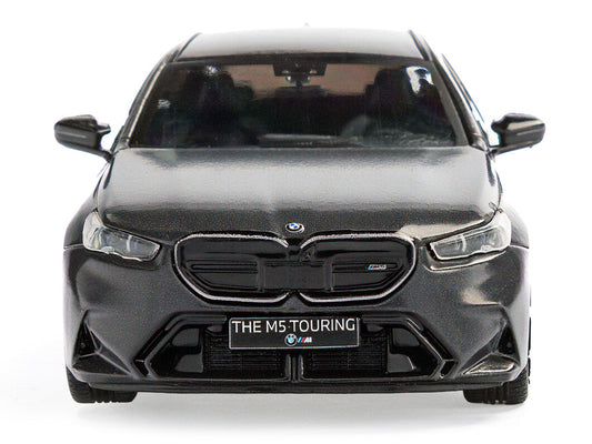 2024 BMW M5 Touring Frozen Deep Gray Metallic with Black Top 1/43 Diecast Model Car by Solido-1