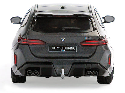 2024 BMW M5 Touring Frozen Deep Gray Metallic with Black Top 1/43 Diecast Model Car by Solido-2